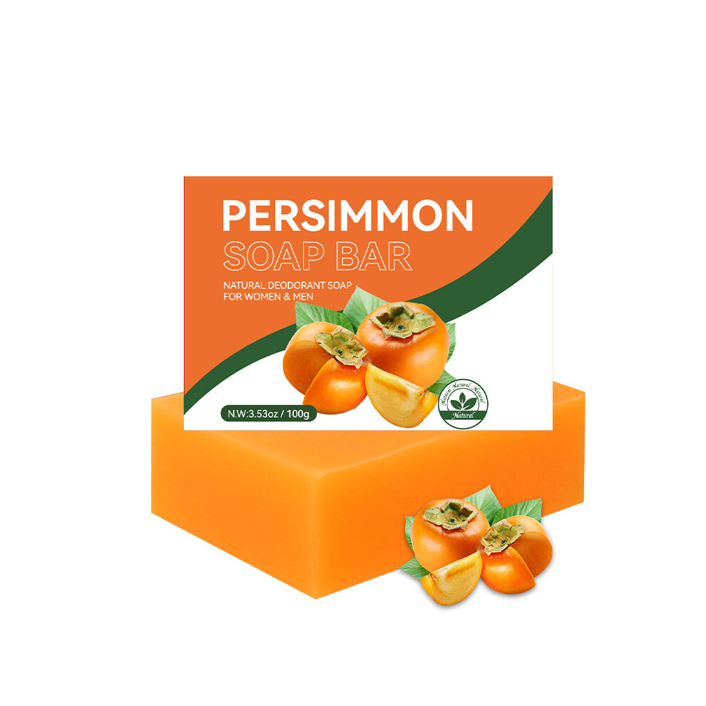 Leatpharkee Persimmon Soap Bar For Body Odor Control Natural Deodorant Soap Remove Body Odor For Women Men