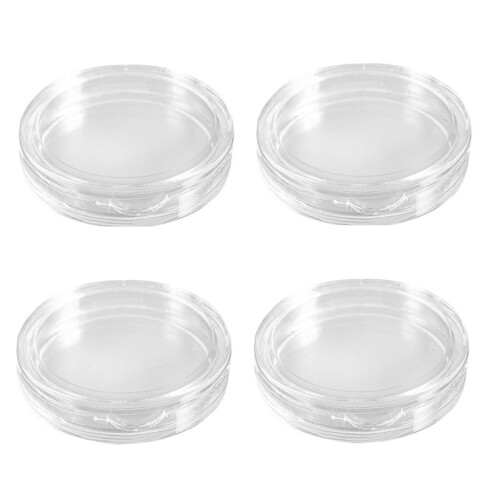 40 Pcs Transparent Small Plastic Coin Box 18mm