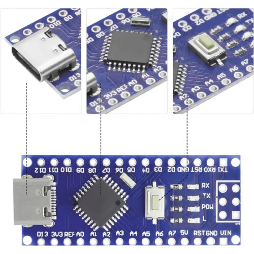 For  V3.0 Development Board,ATMEGA328P Board,Type-C Port,for  Module,ATMEGA328P 2