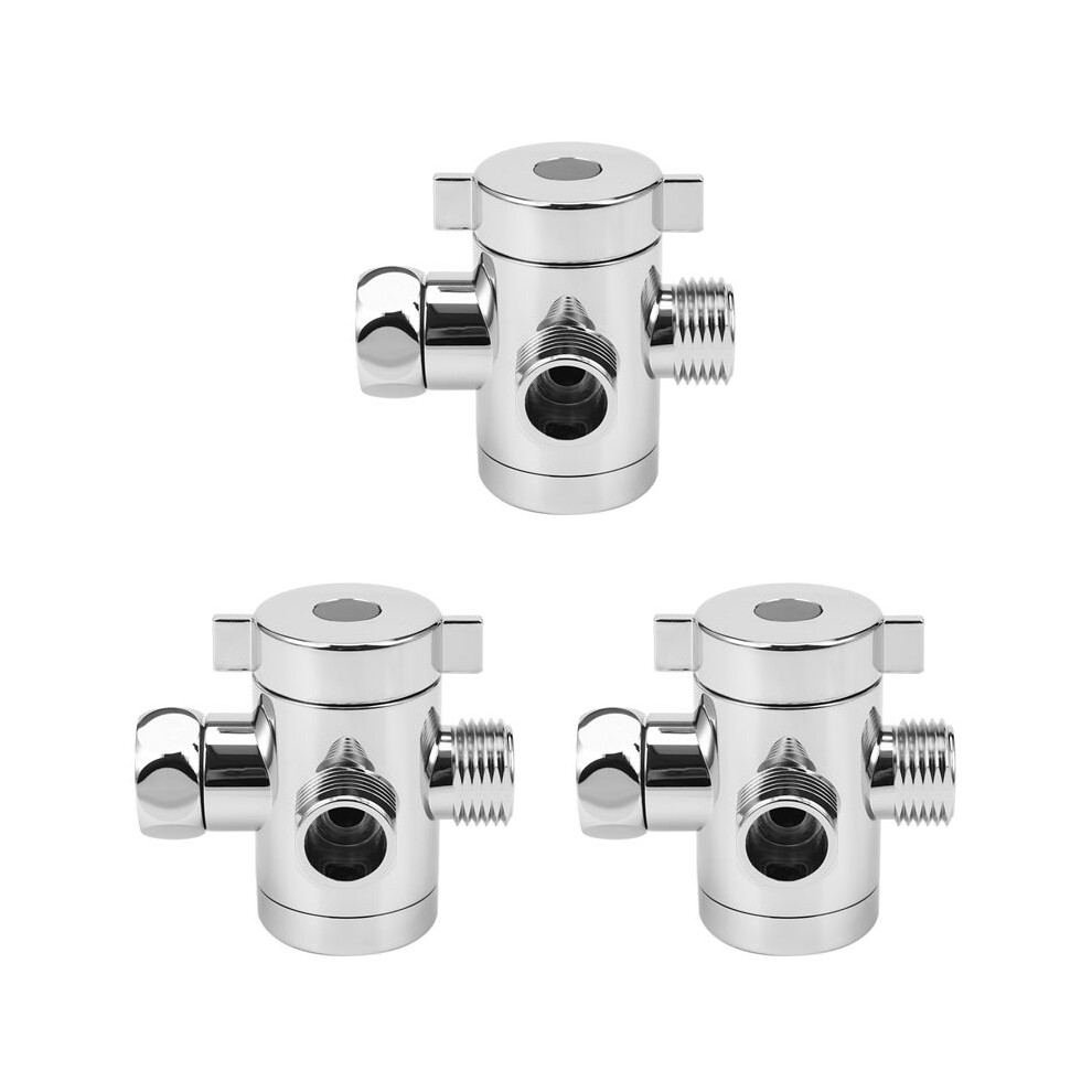 3Pcs 1/2 Inch 3 Way T-Adapter Toilet Bidet Bath Shower Arm Mounted Diverter Valve 4713036853804