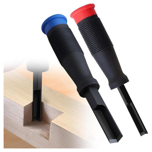 2 Pcs Corner Chisel, 90 Square Mortise Chisel, Hinge Recess Corner Wood Chisel Tool for Cutting Square Mortised Door 1