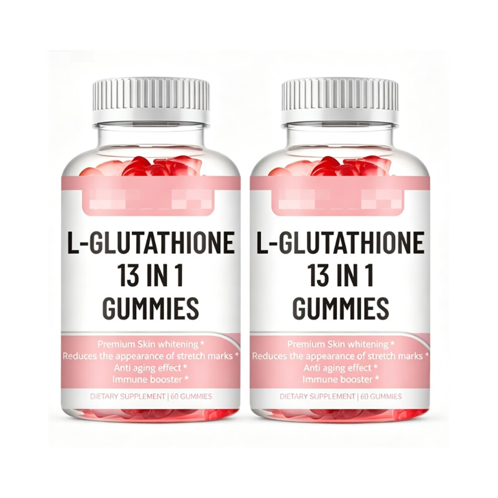 (60 Count (Pack of 2)) L-Glutathione 13 in 1 Gummies, Anti-Aging Support, Immunity Booster, 60 Counts