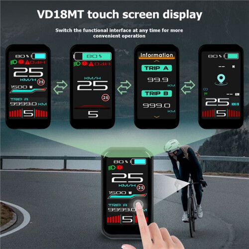 Display VD18MT Elektrische Fietscomputer Display voor Bafang CAN Protocol Ebike Middenmotor 5-Pins Ebike Display 2