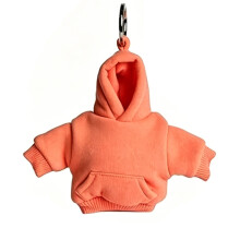 Petit porte-clés Style sweat à capuche, balle anti-Stress-Orange