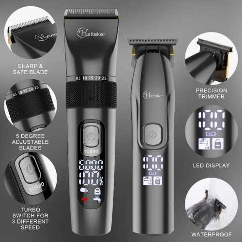 Stříhač vlasů HATTEKER RFC-695 2 v 1 USB IPX7 1