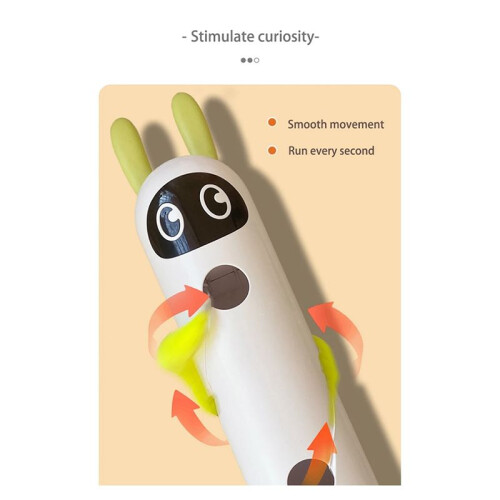 Automatic Interactive Feather Cat Toy Motion Sensor Fluffy Teaser&Whack-A-Mole Game,Rechargeable with Stable Suction Cup 2