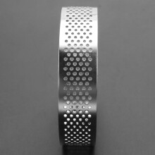 48x Runder Ring Aus Rostfreiem Stahl mit PoröSem Törtchen Boden Back Form für Tower Pie Kuchen Hitze Beständiger 8 cm