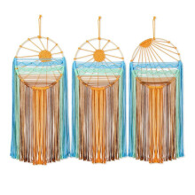 3 St Drömfångare Väggdekor Boho Makrame Drömfångare Sunrise Sunshine Sunset Drömfångare Kit Färgglad