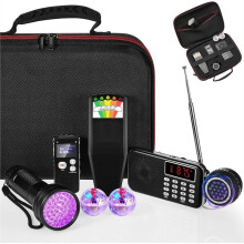 8 Pcs Equipment Kit,1 Emf Meter 1 Case 1 Voice Recorders 1 Flashlight 1 Speaker 2Motion Light Cat Balls and 1Fm Radio