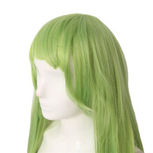 Grass Green Long Straight Wig, Fiber Synthetic Wig,   Matchmaker Wig Braided Wig for Anime Cosplay