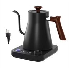 900ml Gooseneck Electric Kettle Temperature Control Pot 1200W Rapid Heating Kettle 304 Stainless Steel Liner (US)