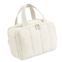 Niedliche Kulturtasche für Damen, große Make-up-Tasche,-Beige