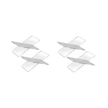 4er-Pack transparente Acryl-Buchständer, Acryl-Buchhalter zum Präsentieren und Lesen von Büchern