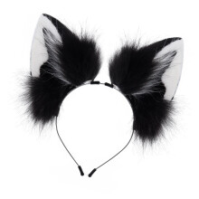 Stylish Gothic Cats Ear Hair Accessory Ideal-black and white