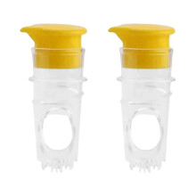 2 Pezzi Spremiagrumi Manuale In Plastica per Agrumi, Strumento per Versare il Succo di Limone, Giallo