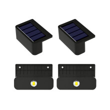 4 Stück LED-Solar-Wandleuchten, Treppenbeleuchtung, Außenbeleuchtung, Zaunbeleuchtung, Verandabeleuc