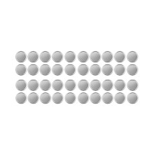 40 Stück goldene Ringscheiben aus Kunststoff für Notizbücher, Planer und Scrapbooking (Silber)