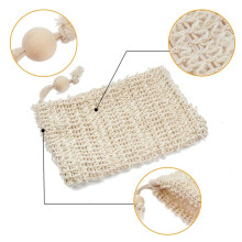 Paquet de 80 Sacs Exfoliants de Savon, Sac de Savon en Sisal en Maille de Sisal avec Cordon de Serrage pour Utilisation dans le Bain et la Douche
