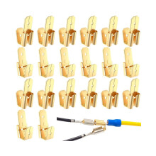20 Stück Huckepack-Flachsteckverbinder, 3-Wege-Adapter, zwei Stecker auf eine Buchse, unisolierte Me