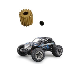 2X Ingranaggio Motore Nel Metallo QWJ05 per Xinlehong Hosim Q901 Q902 Q903 1/16 RC Ricambi Auto Accessori