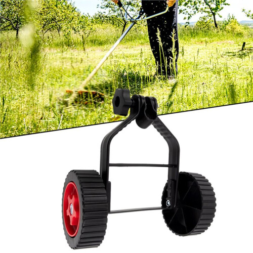 Lawn Mower Wheel String Trimmer Grass Eater Cutter Adjustable Support Wheels Set Adjustable Grass Gasoline- Trimmer 2pc 2