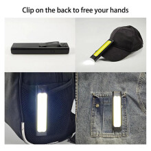 Lampe Torche LED Solaire avec Aimant, 8 Modes D'Éclairage, Lampe à Pince pour le Camping et les Situations D'Urgence