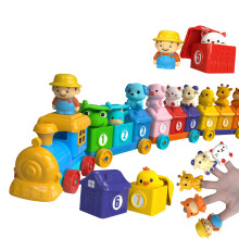 Kids Learning Train Toy Farm Animal Numbered Block Matching