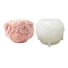 Handcrafted Rose Design Silicone Candle Mould For Unique-13