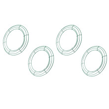 14 Zoll Draht Kranz Rahmen Metall Runde Kranz Form Machen Ringe Grün für Weihnachten Feier Dekoration DIY 4 Pack
