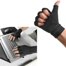 4X Arthritis-Kompressionshandschuhe Kupferfaser-Komfort-Arthritis-Handschuh für Rheumatoide Arthritis Karpaltunnel-Therapie-Handgelenk