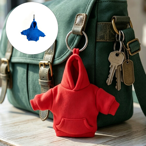 Porte-clés à capuche Miniature à la mode, boule-Brun 2