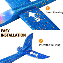 4 Pack LED Light Airplane 48cm Large Gettare Foam Plane Sport All'Aperto Cortile Festa di Compleanno Bambini Regali Ottimali
