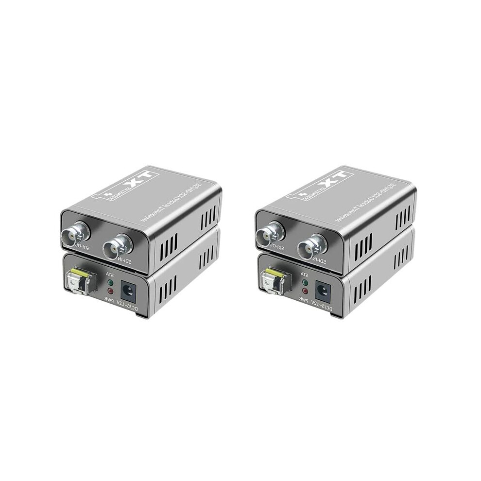 2X 20Km 3G Hd Sdi Fiber Optic Extender Via Lc Fiber Cable 1080P Dual Sdi Output For Ps4 Pc Camera To Tv Monitor Eu Plug 4714250100897
