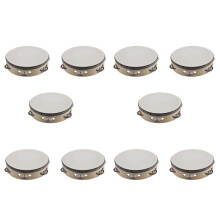 10X 7 Inch Musical Tambourine Tamborine Drum Round Percussion Gift for KTV Party