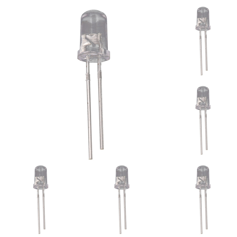 200 Pcs 5Mm Led Diode Lights 3V 20Ma Bulb Lamps Electronics Components Emitting Diodes White/Light 6033189736877