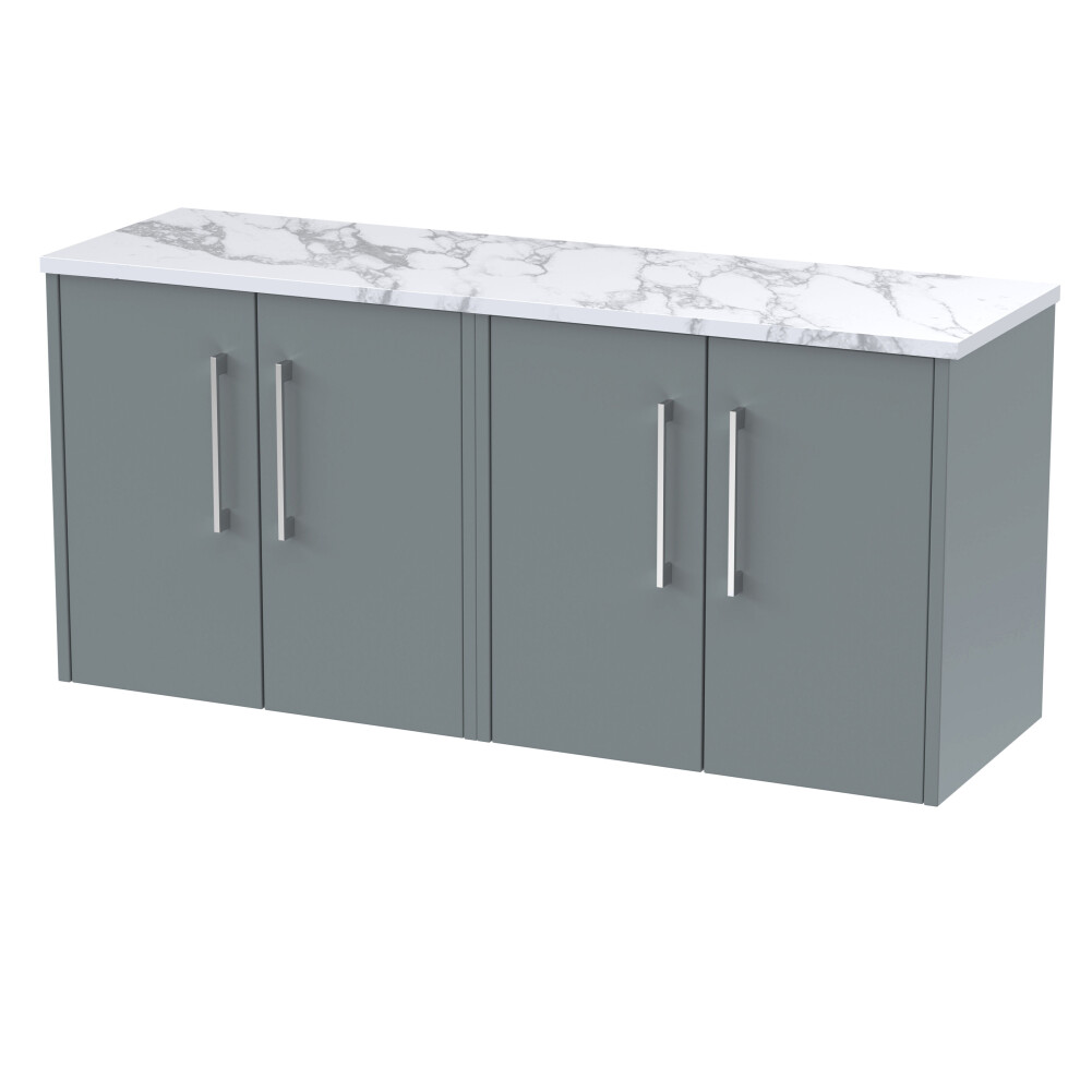 Balterley Winshill Contemporary Wall Hung Vanity Unit With Laminate Worktop, 1200Mm Grey