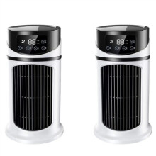 2X Portable Air Conditioner Home Mini Air Cooler Portable Air Conditioner for Office 6 Gears Wind Black White