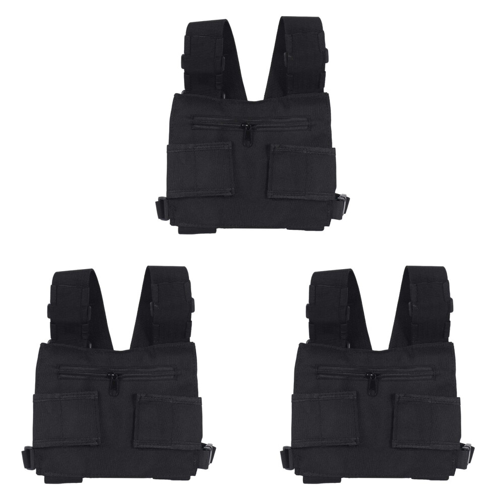 3X Radio Walkie Talkie Chest Pocket Harness Bags Pack Backpack Holster Two W 4711174272105