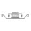 34216758059 Rear Brake Caliper Anti-Rattle Spring Clip for  E60 E61 E63 E64 E70 E71 F15 X5 X6 5
