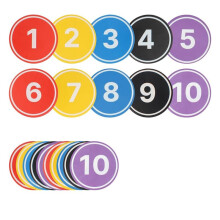 Lot de 10 Marqueurs de Antidérapants, avec Sac, Marqueurs Plats et Ronds pour L'Entraînement au Football et au Basketball