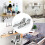 2pcs Brushed Stainless Steel 14 Inch Folding Angle Bracket Triangle Shelf Heavy Support Adjustable Wall Mounted Bench 4