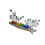 Handmade Colored Acrylic Bird Wall Hanging-8 rainbow birds 1