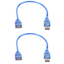 2X Kurzes USB 2,0 A Buchse auf Stecker Verlaengerungskabel