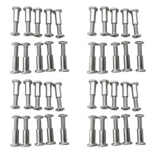 80 Stück Schraubpfosten Passend für 8 mm (5/16 Zoll) Lochdurchmesser M6X20mm Buchse M6X18mm Gürtelschnalle Bindeschrauben LEDerbefestigung