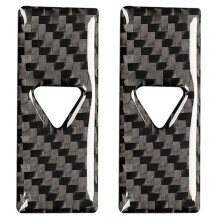 2X Center Console Safety Warning Button Cover Decor Trim Carbon Fiber for CX-5 CX5 2017 2018 2019 2020