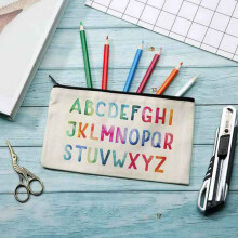 100Pcs Canvas Zipper Bag Pencil Case Cosmetic Bag Blank Bag DIY  Bag Cosmetic Bag Cosmetic Bag DIY  School