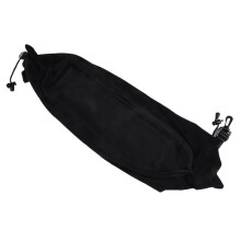 Stuffable Travel Pillow for Extra Luggage, Adjustable Neck Size & Shoulder Strap, Soft Velvet Cover, No Filler Black