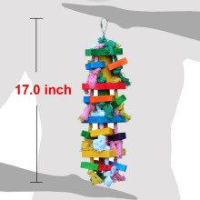 Bird Chewing Toy Large Medium Cage Bite Toys & Large Chewing Toy - Bird Blocks Knots Tearing Toy