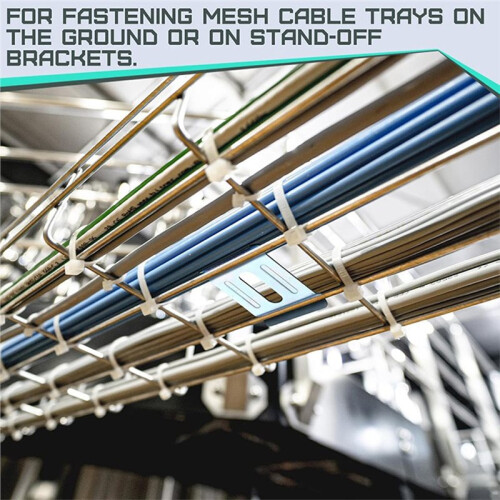 30-Pack Cable Raceways Hold Down Clamps for 4mm-6mm Wire Dia Mesh Cable Trays 2