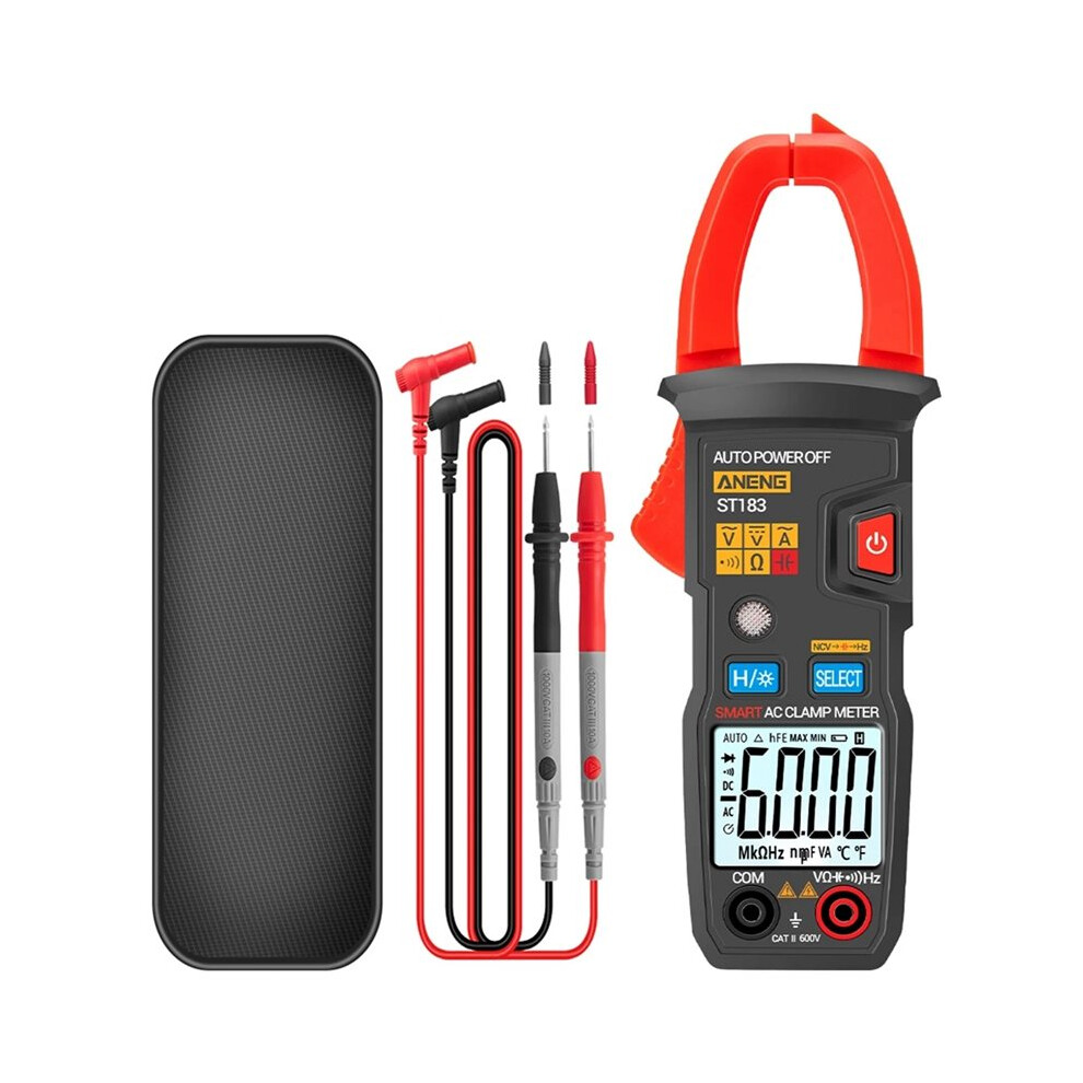 Aneng St183 Digital Clamp Meter Ac Current 6000 Counts True Rms Multimeter /Ac Voltage Tester Hz Capacitance 4712553291458
